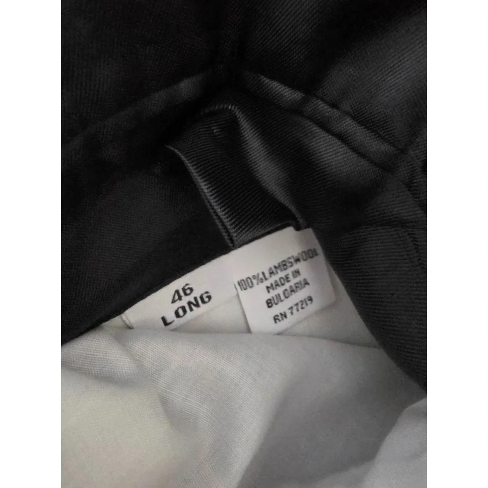 Joseph & Feiss Blazer Jacket Mens 46 L Gray Lambswool Sports Coat Herringbone